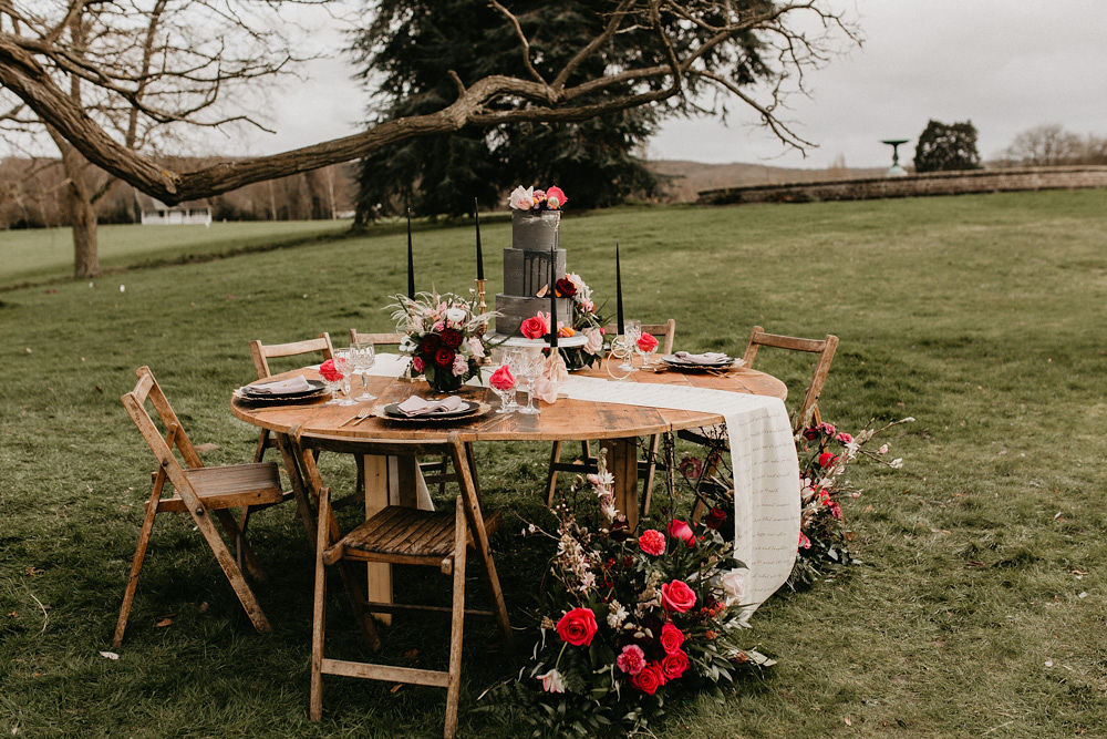 Opulent Garden Wedding With Shakespearean Goth Vibes at Mount Ephraim Estate, Kent