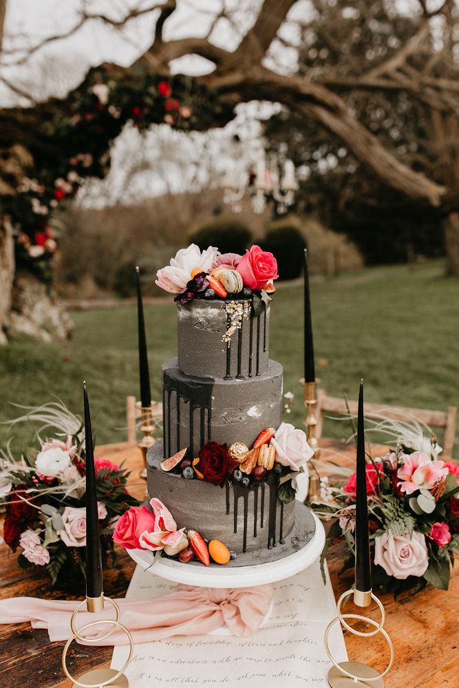 Opulent Garden Wedding With Shakespearean Goth Vibes at Mount Ephraim Estate, Kent