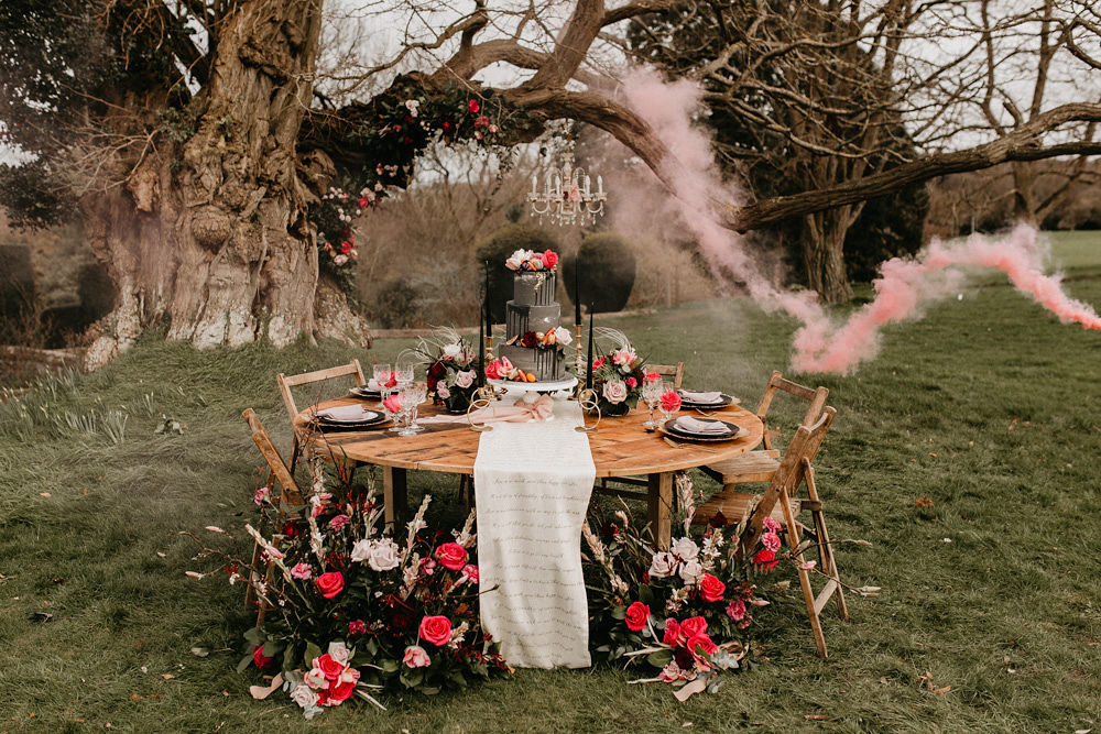 Opulent Garden Wedding With Shakespearean Goth Vibes at Mount Ephraim Estate, Kent