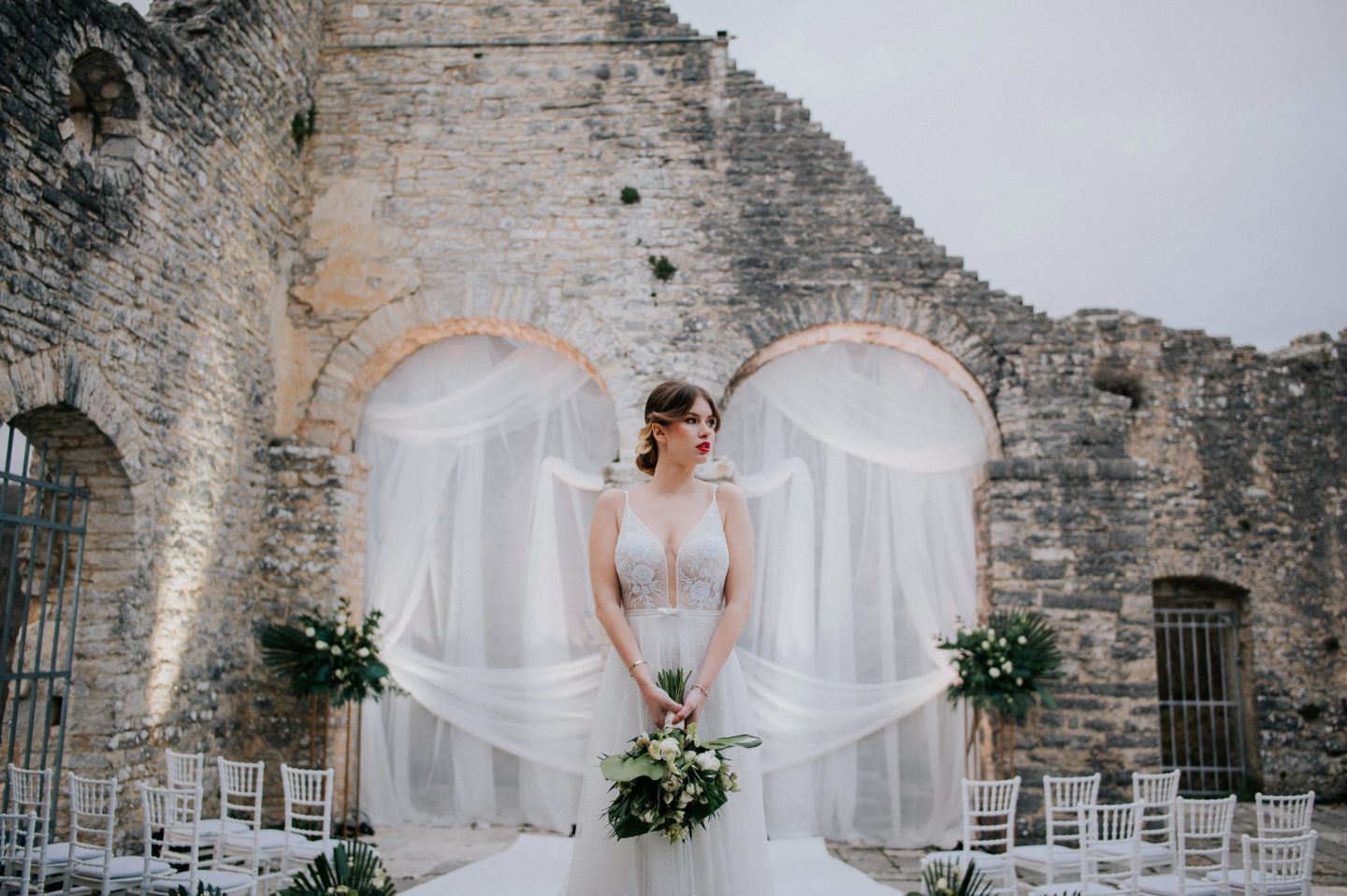 Botanical Castle Wedding with Contemporary Vibes at Dvigrad Ruins, Croatia