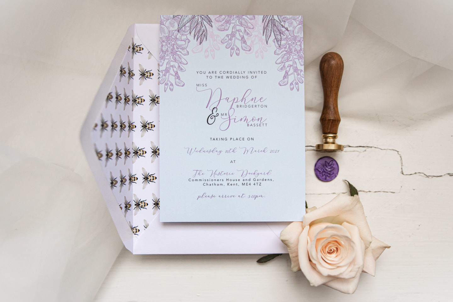 Romantic Bridgerton Inspired Wedding at Historic Dockyard, Kent