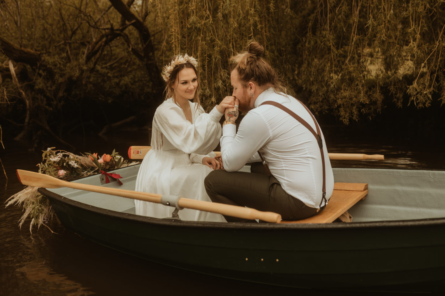 Alternative Coastal Beach Elopement With Boho Vibes At Eype Beach Dorset