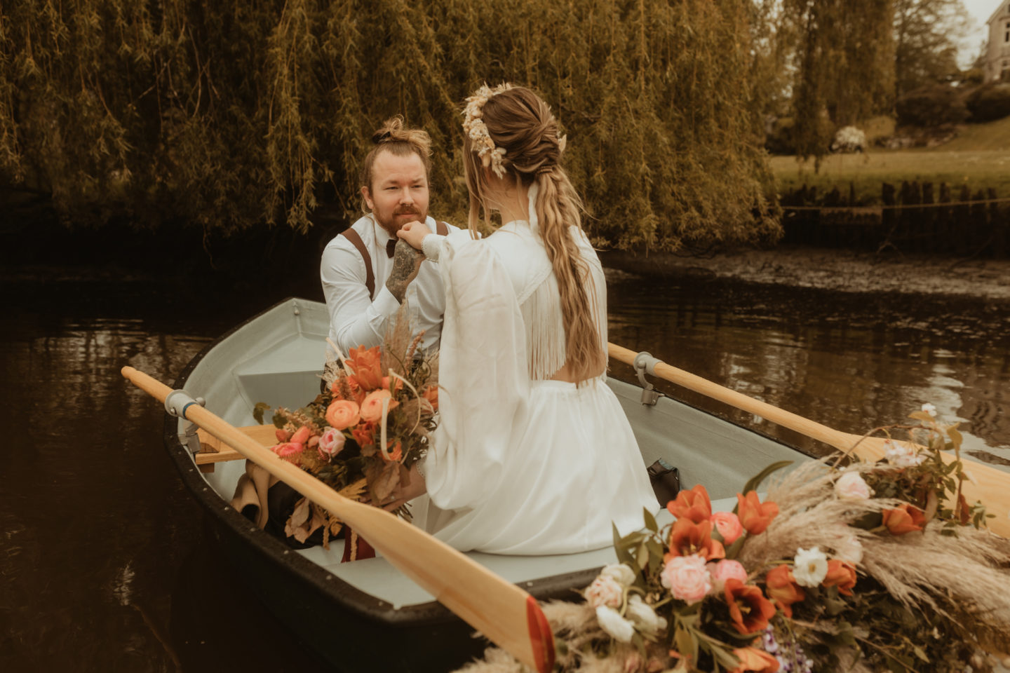 Alternative Coastal Beach Elopement With Boho Vibes At Eype Beach Dorset
