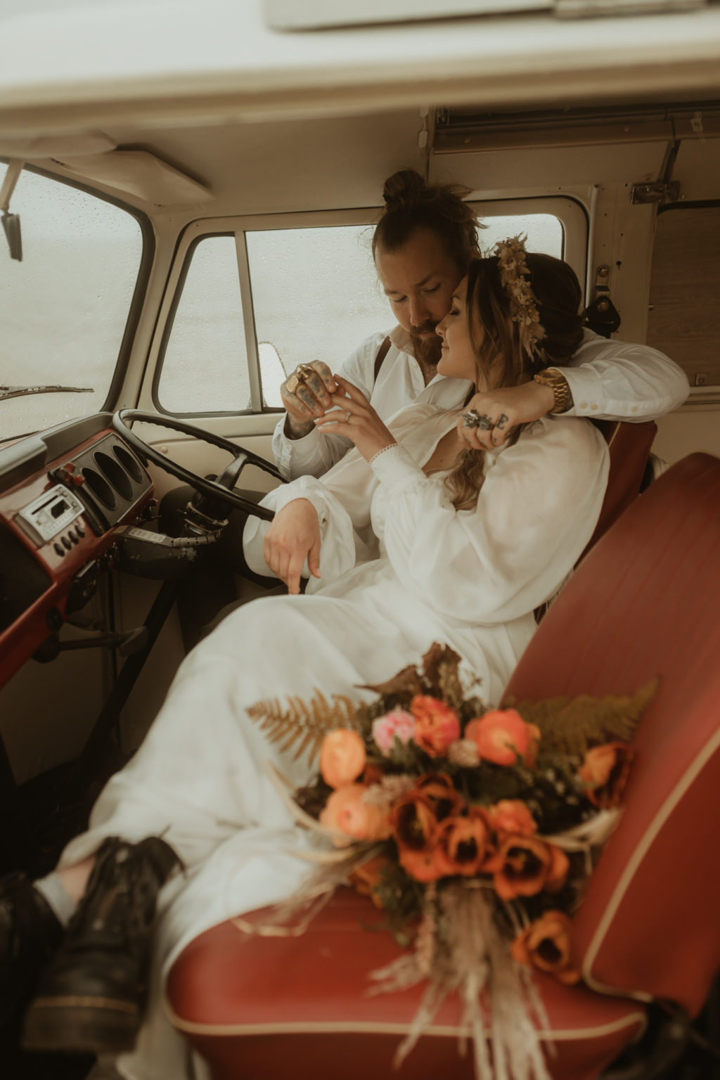 Alternative Coastal Beach Elopement With Boho Vibes At Eype Beach Dorset
