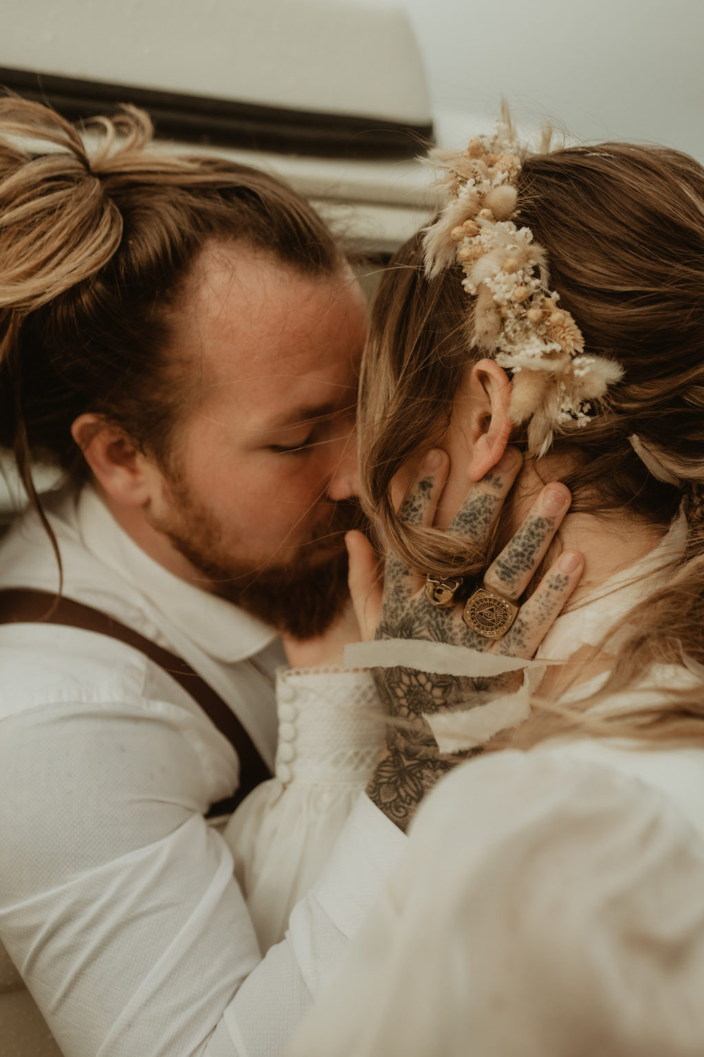 Alternative Coastal Beach Elopement With Boho Vibes At Eype Beach Dorset