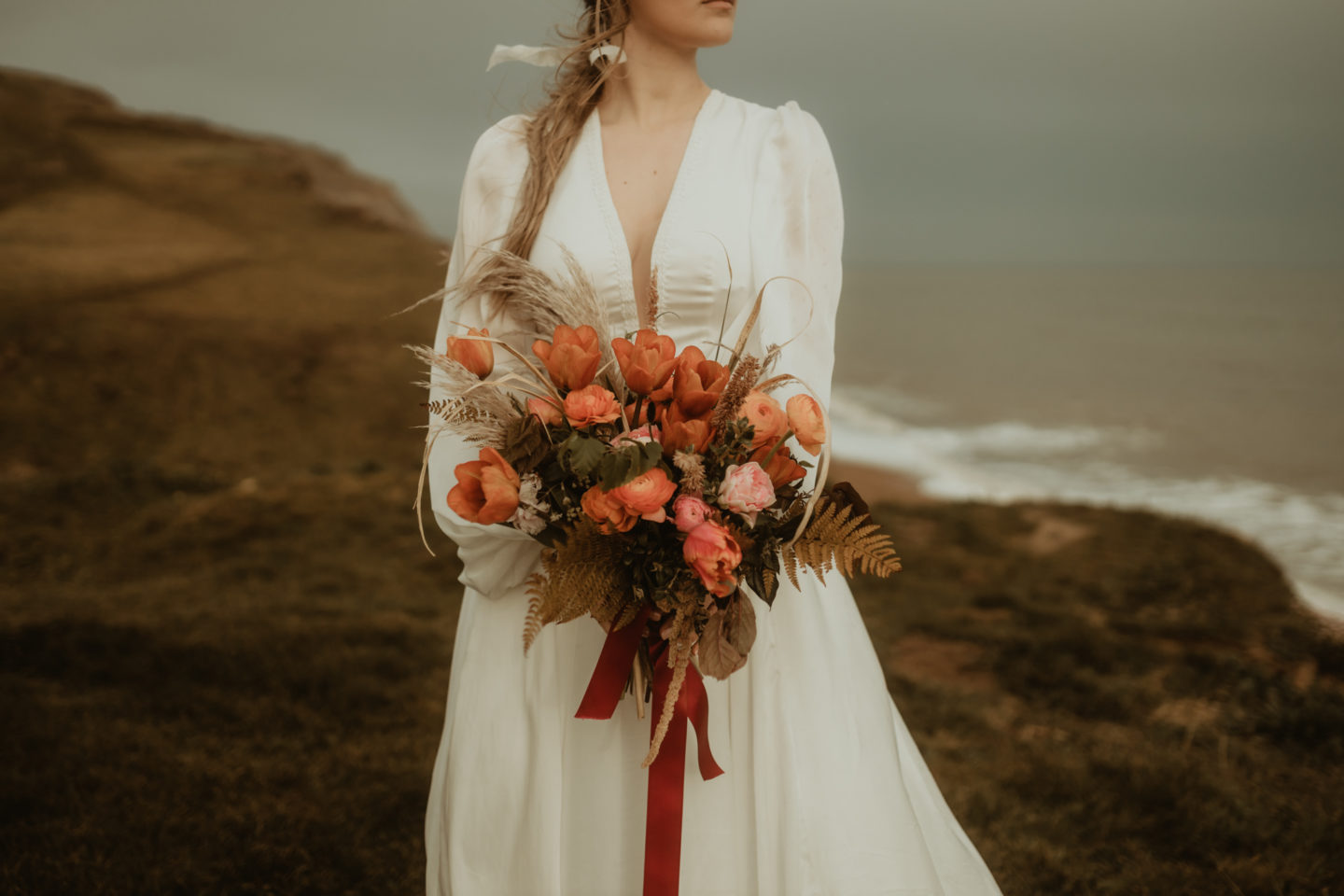 Alternative Coastal Beach Elopement With Boho Vibes At Eype Beach Dorset
