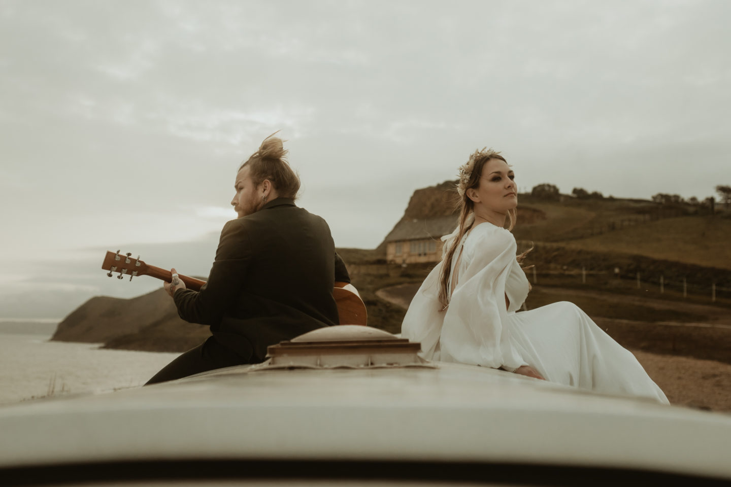 Alternative Coastal Beach Elopement With Boho Vibes At Eype Beach Dorset
