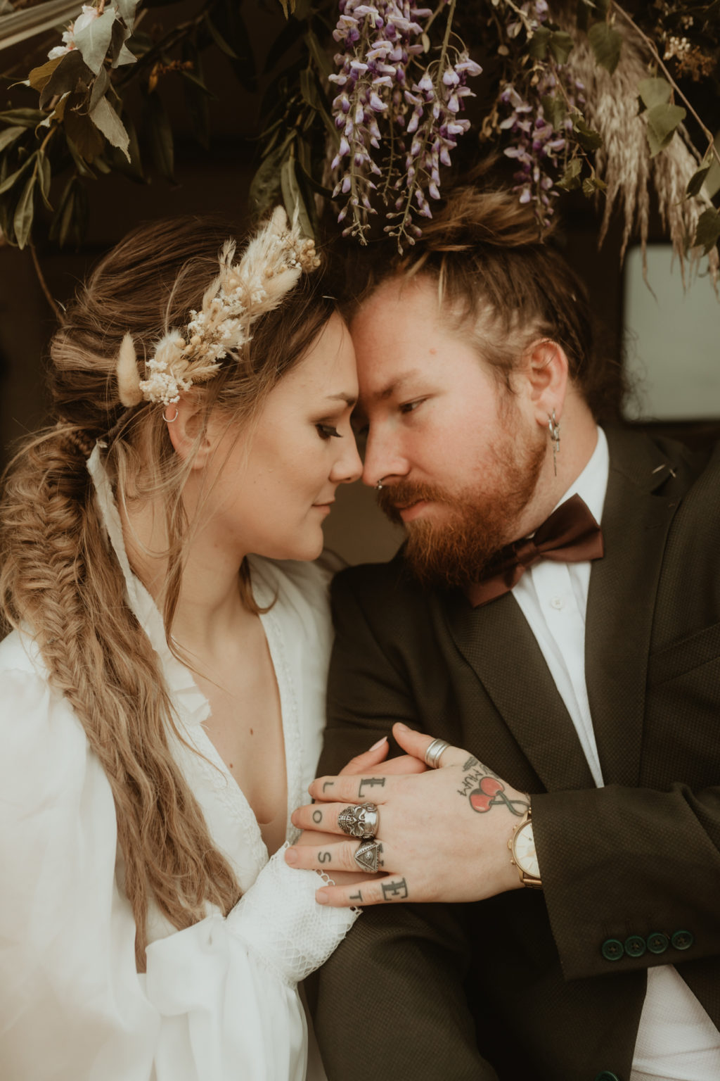 Alternative Coastal Beach Elopement With Boho Vibes At Eype Beach Dorset