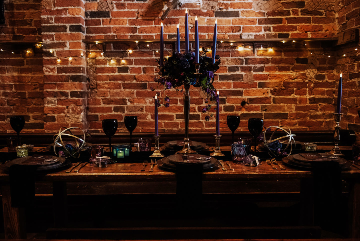 Alternative Celestial Goth Wedding at Donington Park Farmhouse Hotel