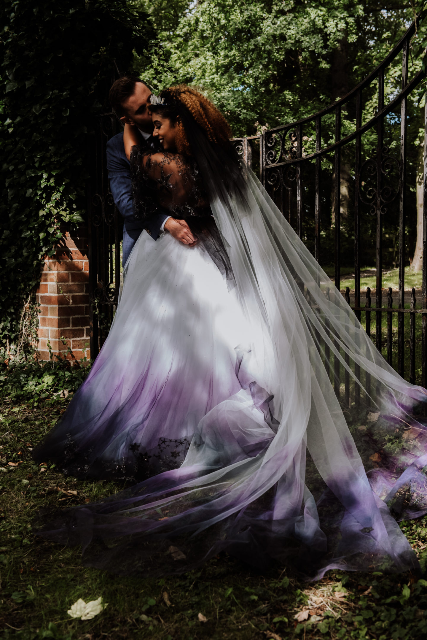 Alternative Celestial Goth Wedding at Donington Park Farmhouse Hotel