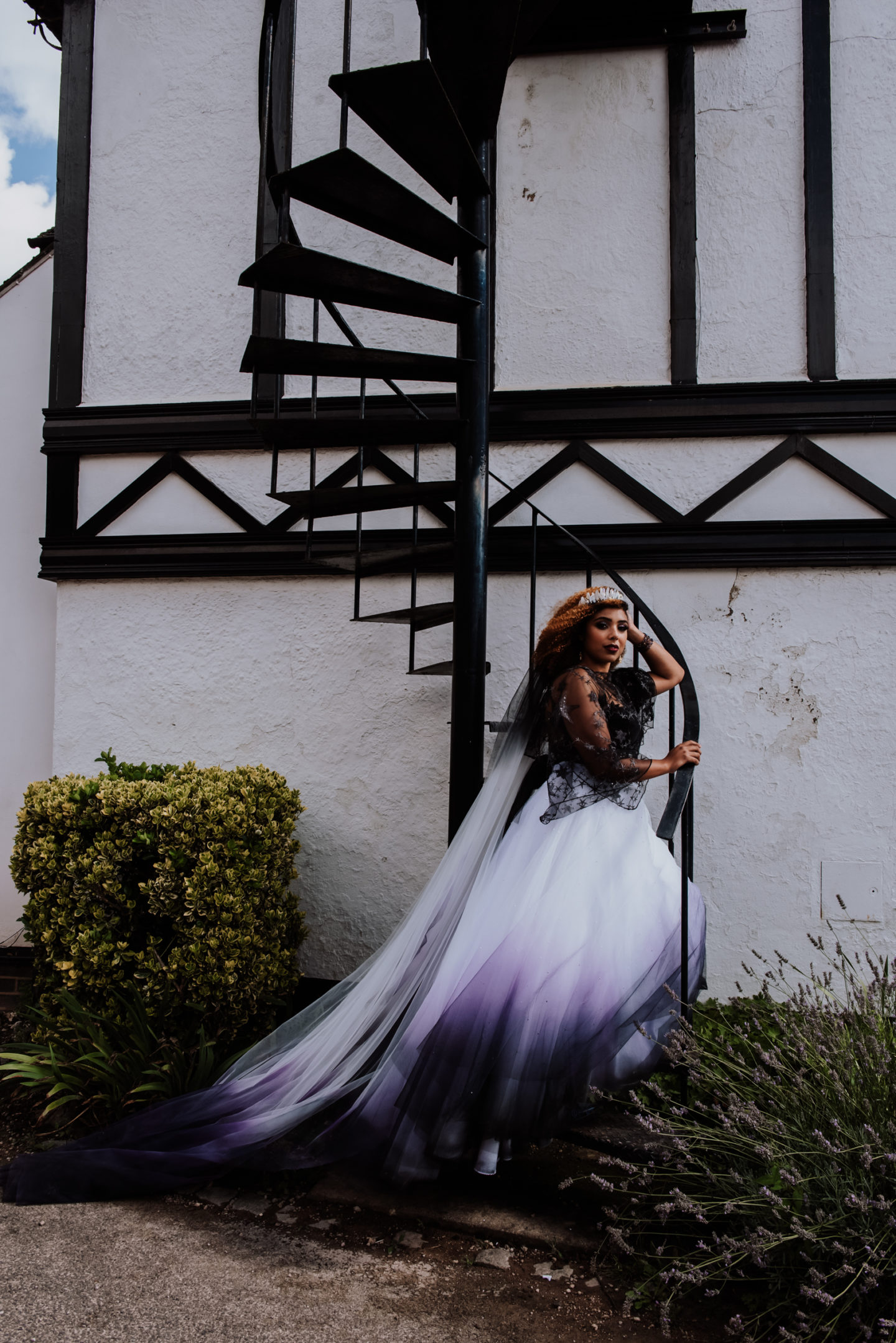 Alternative Celestial Goth Wedding at Donington Park Farmhouse Hotel