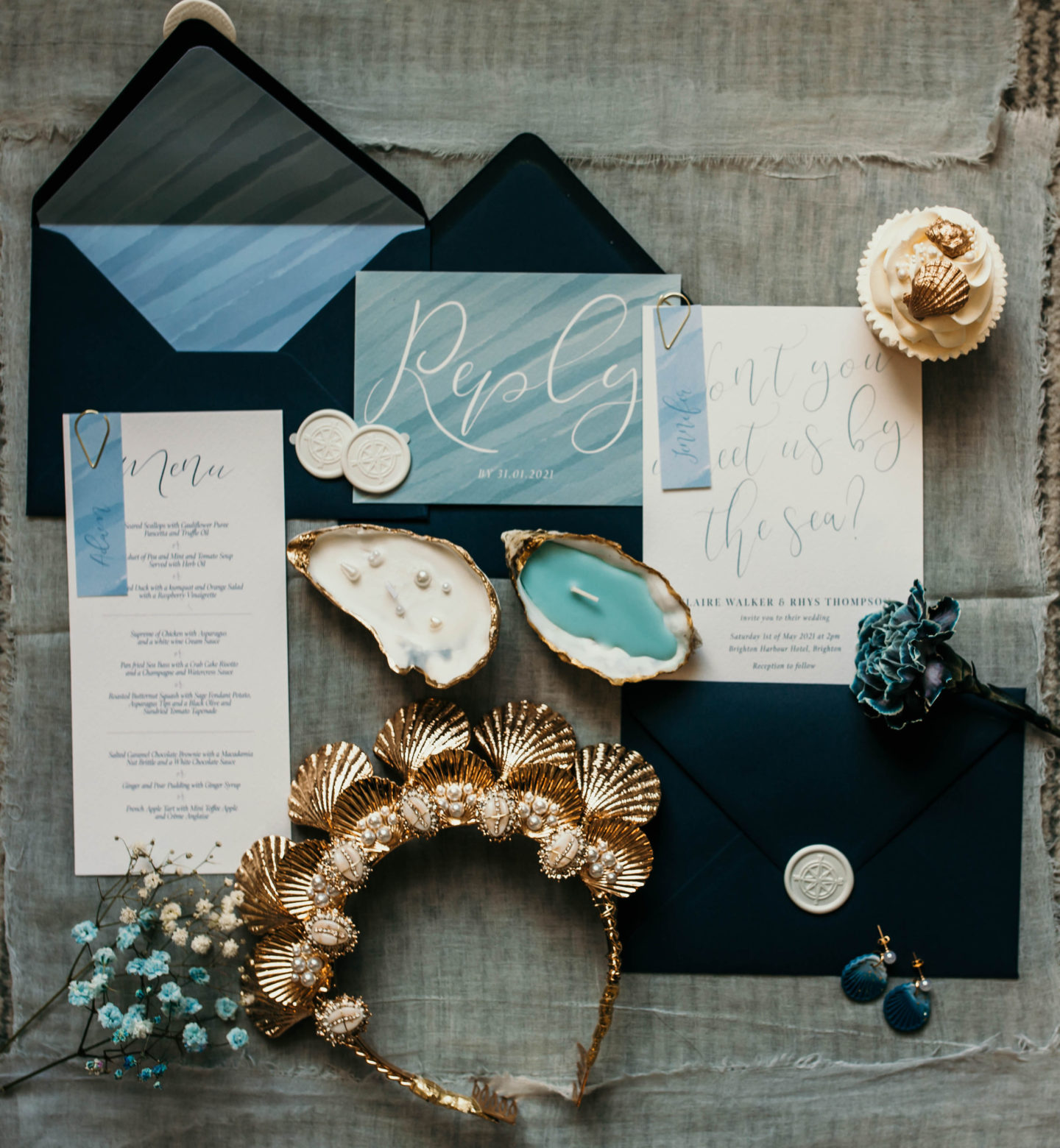 UK Beach Wedding With Bespoke Veil At The Grand Hotel, Brighton