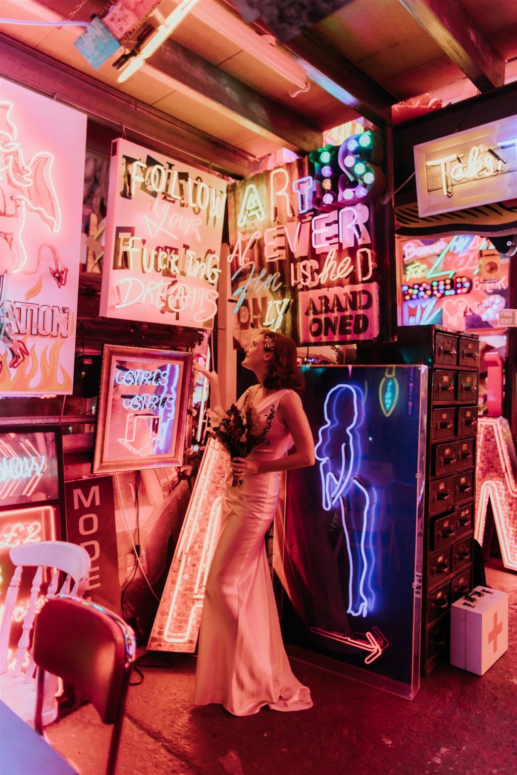 Retro 50s Wedding Inspiration At Gods Own Junkyard, London