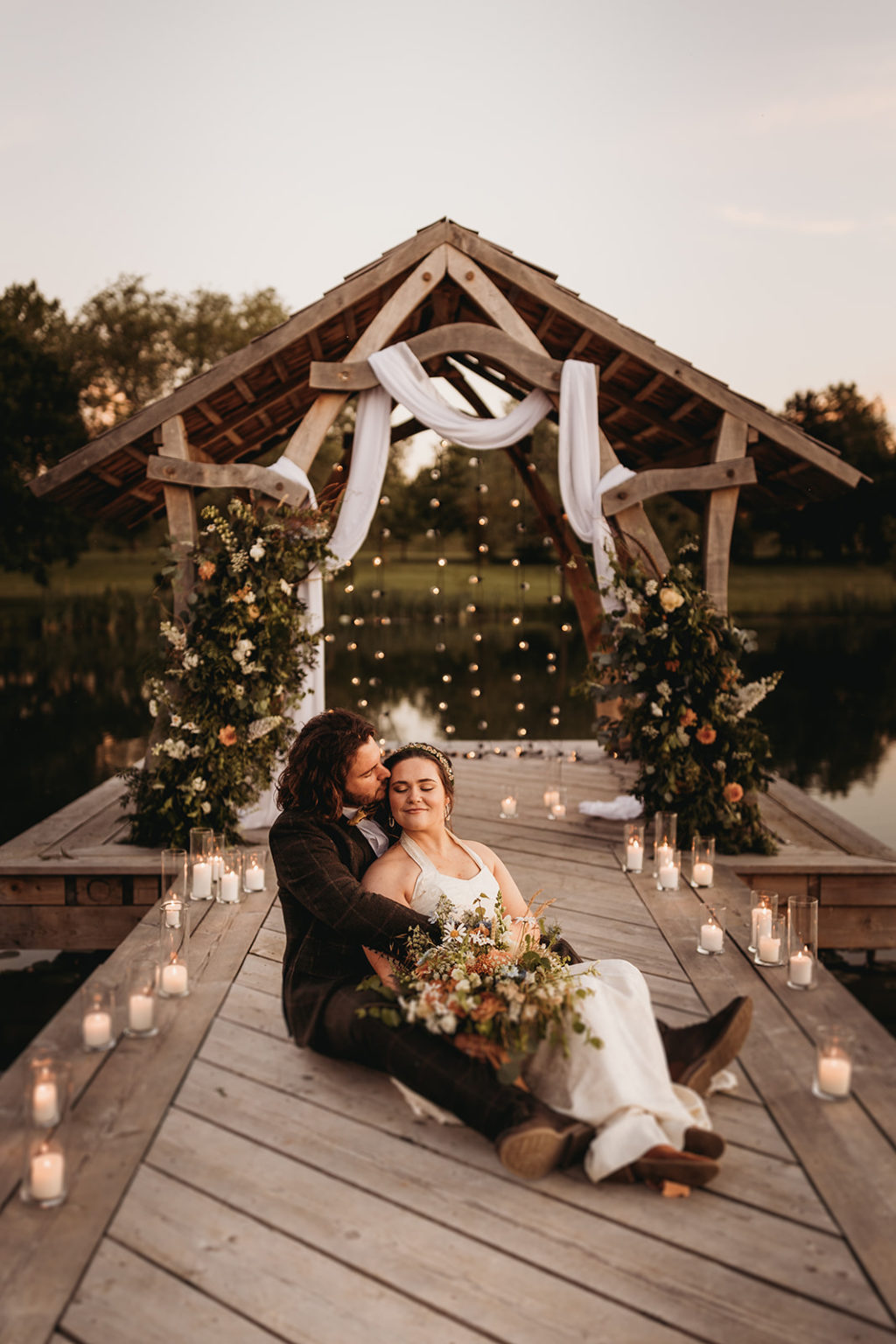 Sustainable Wedding By Twilight At The Jetty, Bedfordshire