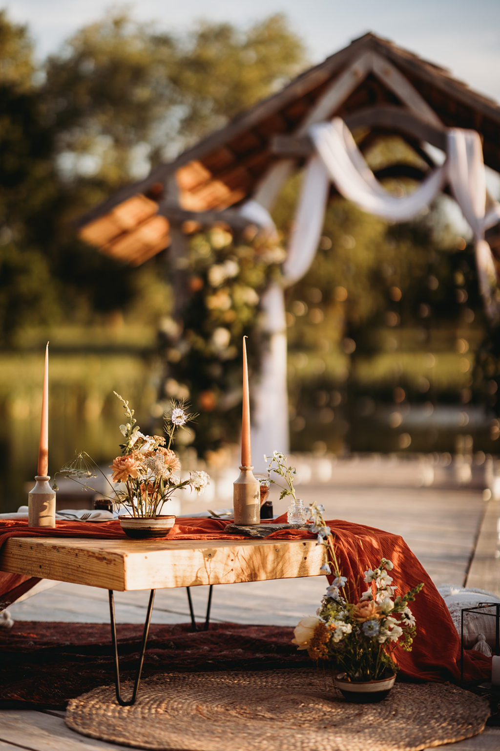 Sustainable Wedding By Twilight At The Jetty, Bedfordshire