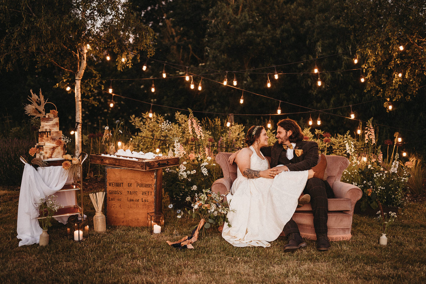 Sustainable Wedding By Twilight At The Jetty, Bedfordshire