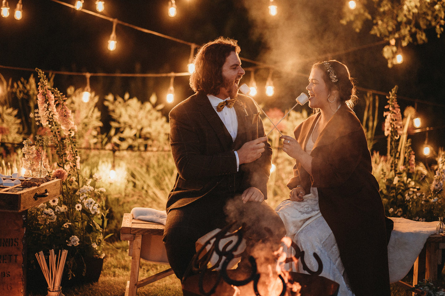 Sustainable Wedding By Twilight At The Jetty, Bedfordshire