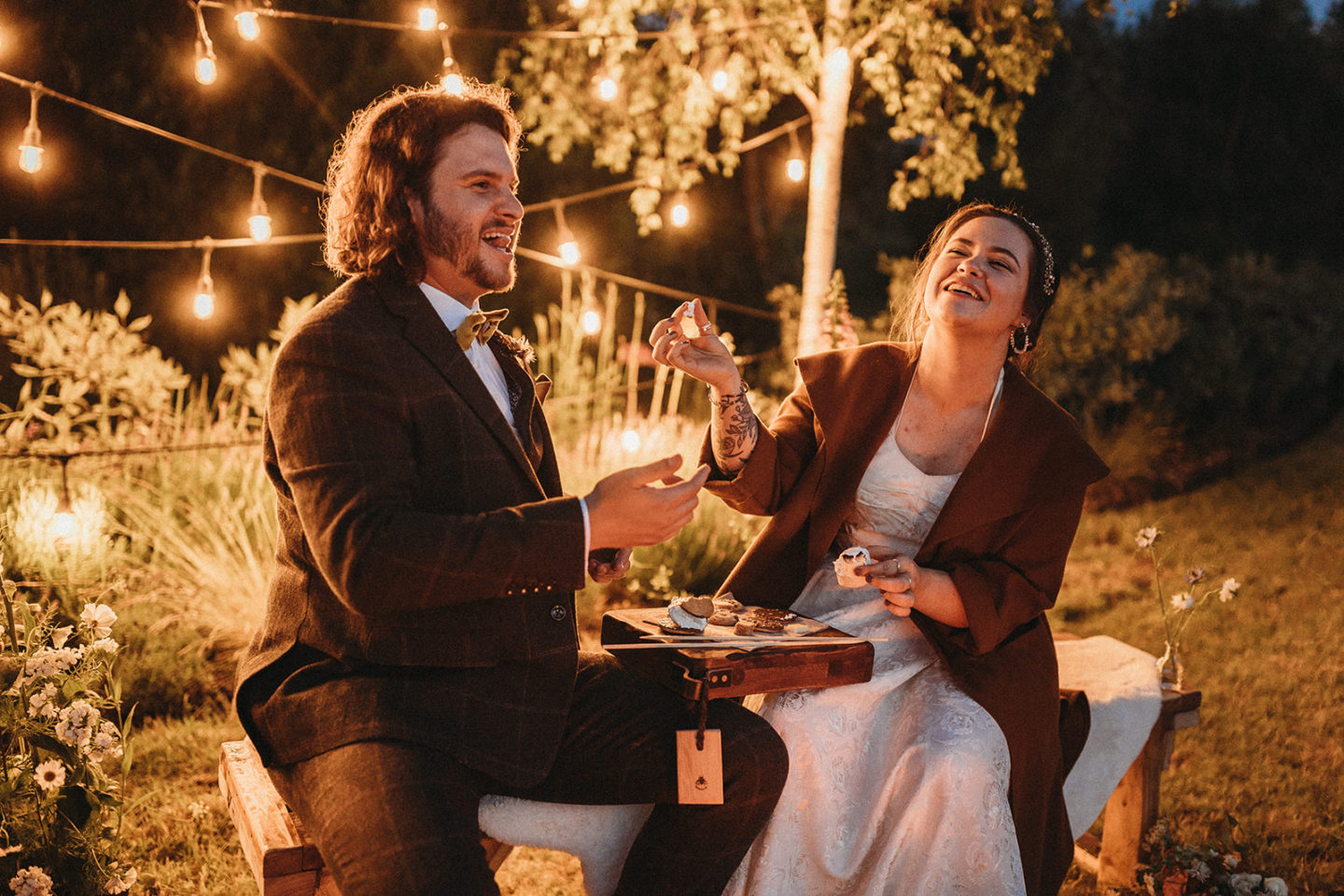 Sustainable Wedding By Twilight At The Jetty, Bedfordshire