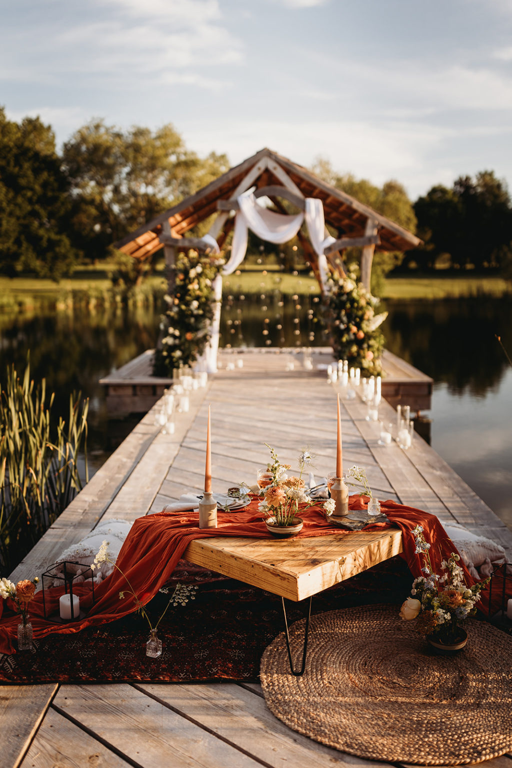 Sustainable Wedding By Twilight At The Jetty, Bedfordshire