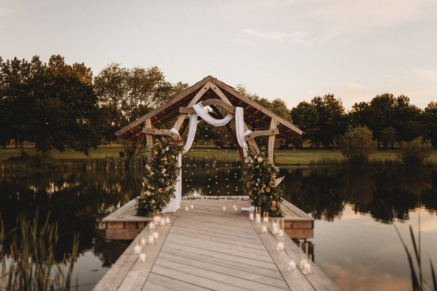 Sustainable Wedding By Twilight At The Jetty, Bedfordshire