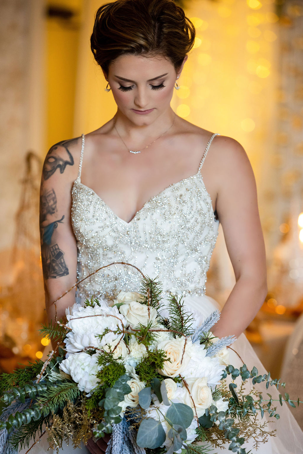 Romantic Winter Wedding With Opulent Styling at Hotel Alex Johnson, USA