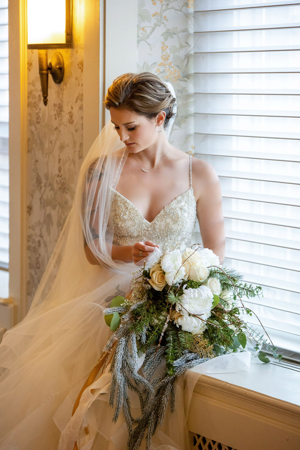 Romantic Winter Wedding With Opulent Styling at Hotel Alex Johnson, USA