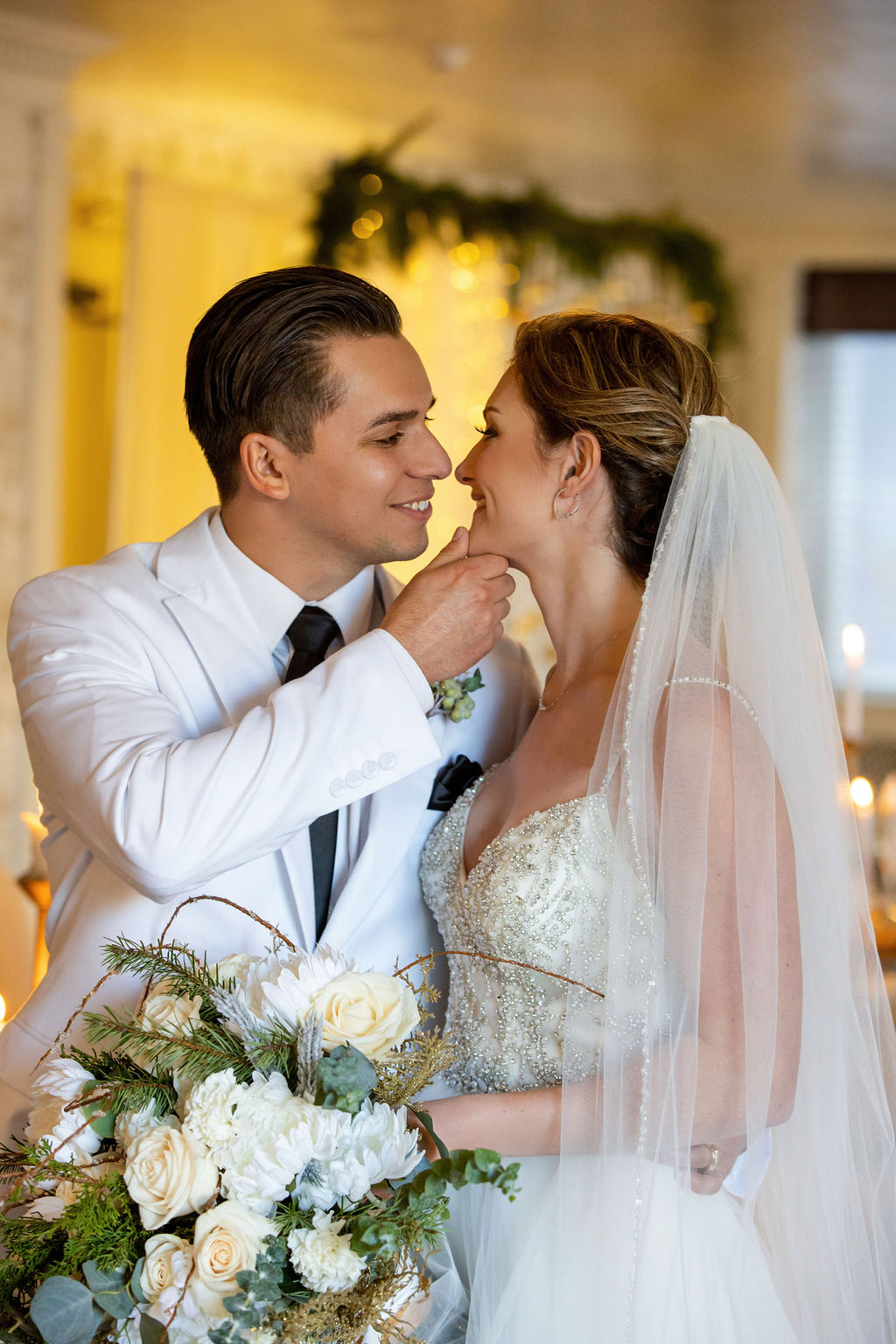 Romantic Winter Wedding With Opulent Styling at Hotel Alex Johnson, USA