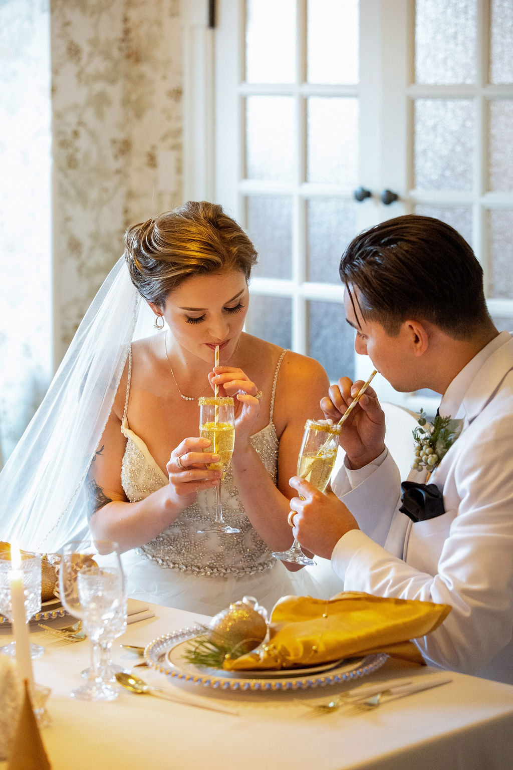 Romantic Winter Wedding With Opulent Styling at Hotel Alex Johnson, USA