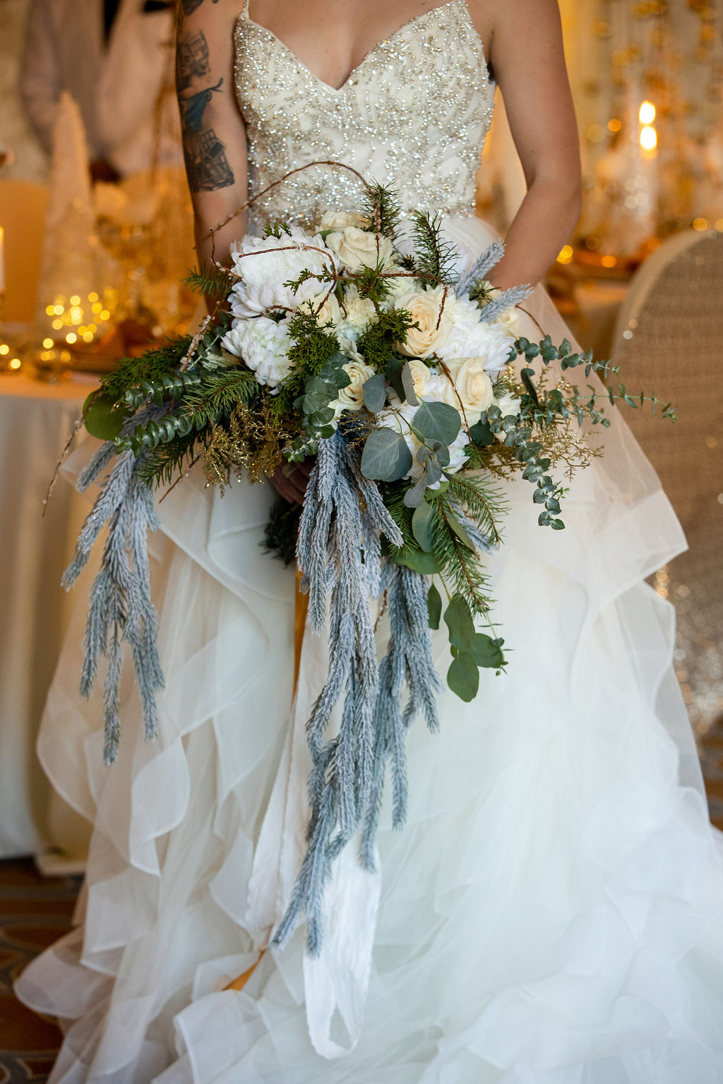 Romantic Winter Wedding With Opulent Styling at Hotel Alex Johnson, USA