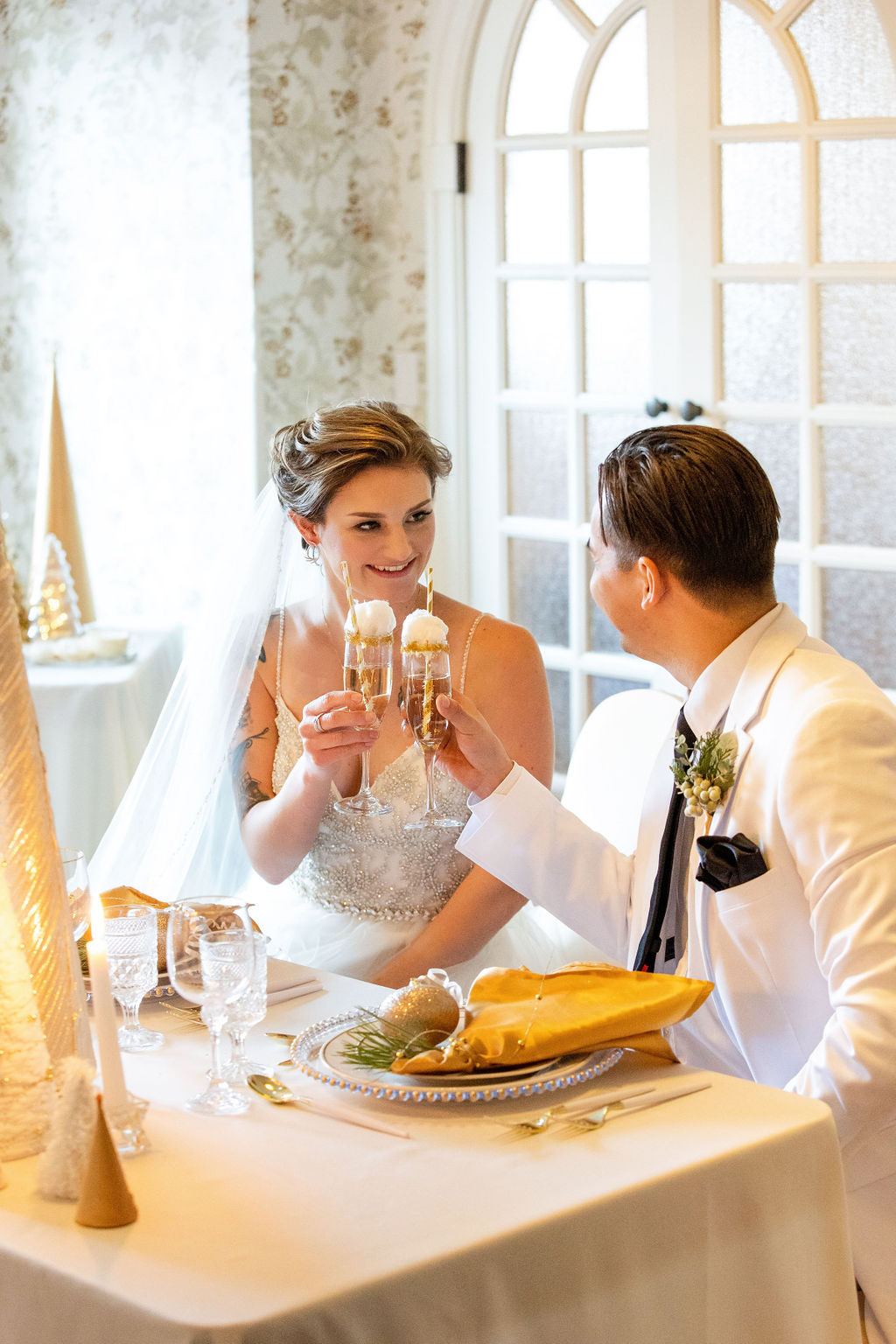 Romantic Winter Wedding With Opulent Styling at Hotel Alex Johnson, USA