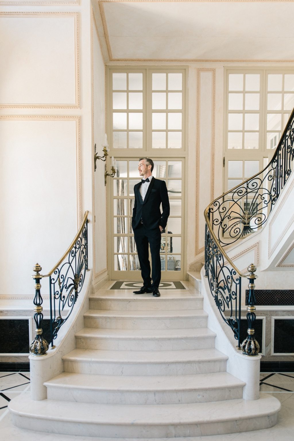 Chic Black and Gold Destination Wedding at Chateau Saint Georges, France