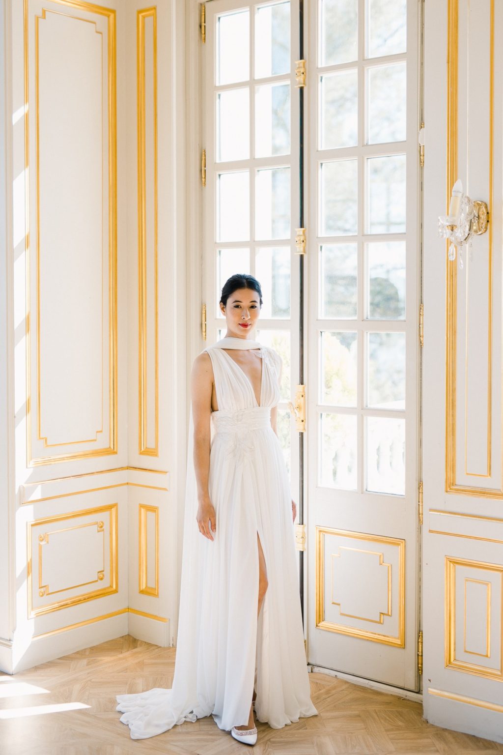 Chic Black and Gold Destination Wedding at Chateau Saint Georges, France