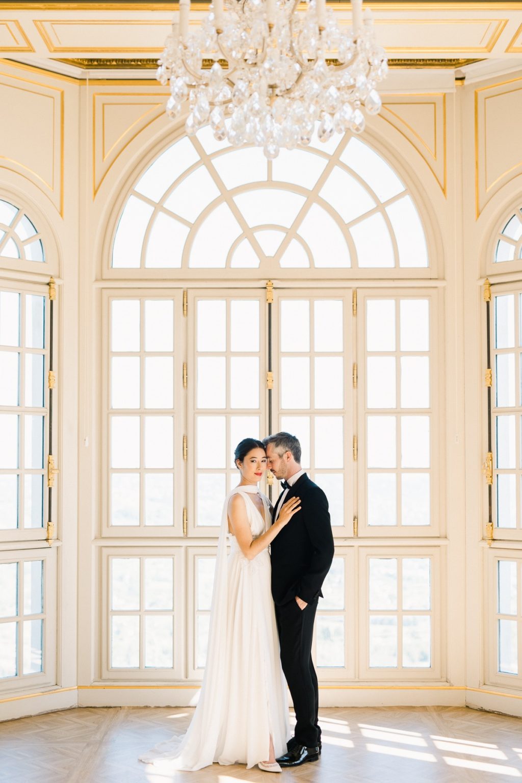 Chic Black and Gold Destination Wedding at Chateau Saint Georges, France