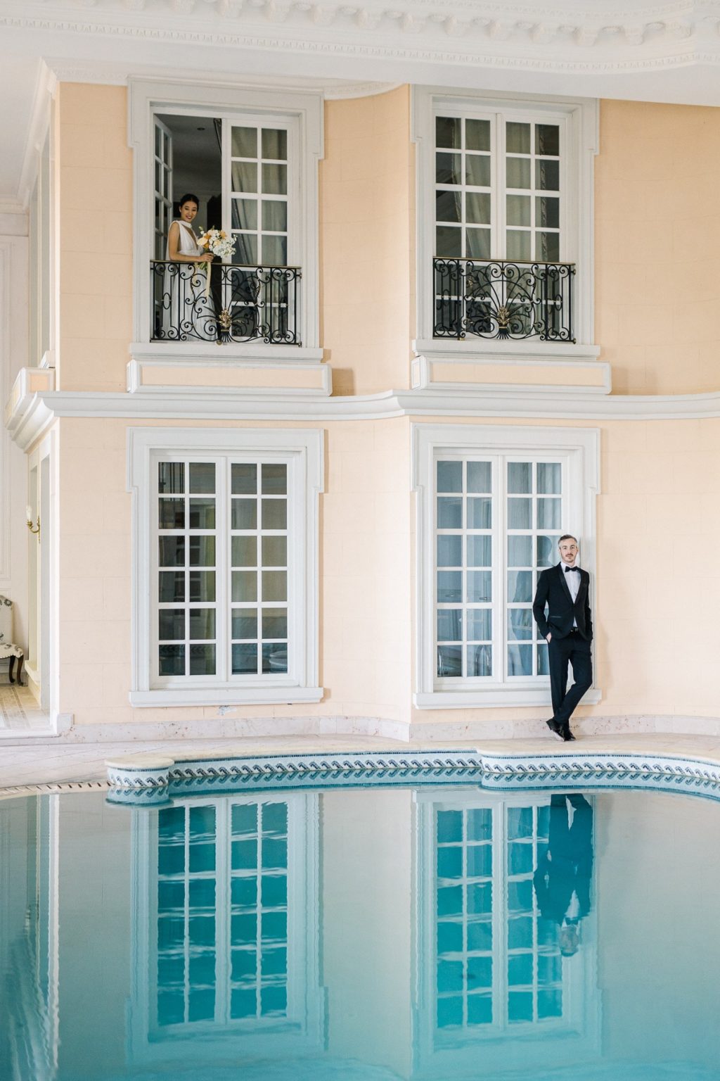 Chic Black and Gold Destination Wedding at Chateau Saint Georges, France