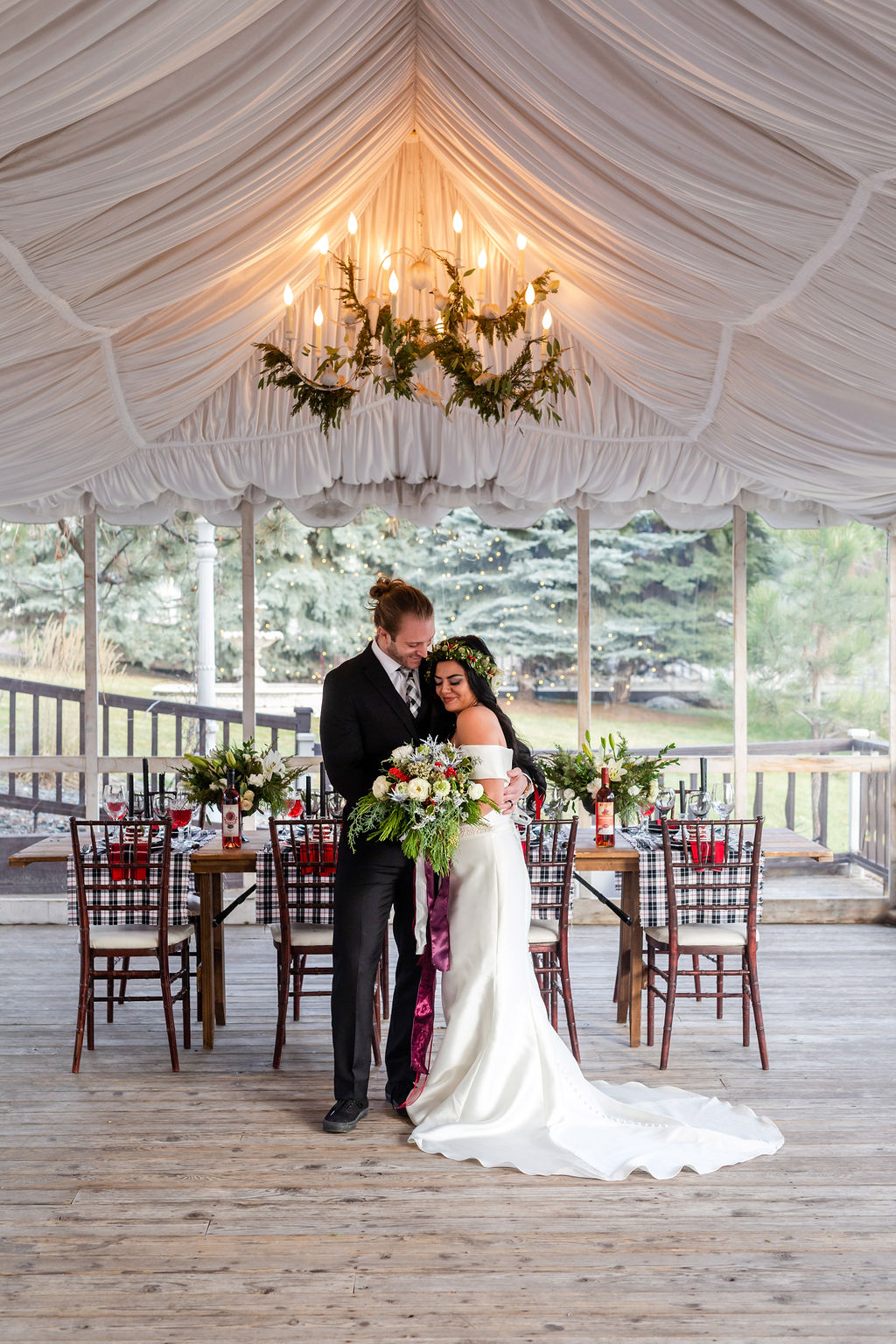 Wonderland Winter Wedding With A Sleigh at Black Hills Receptions, USA