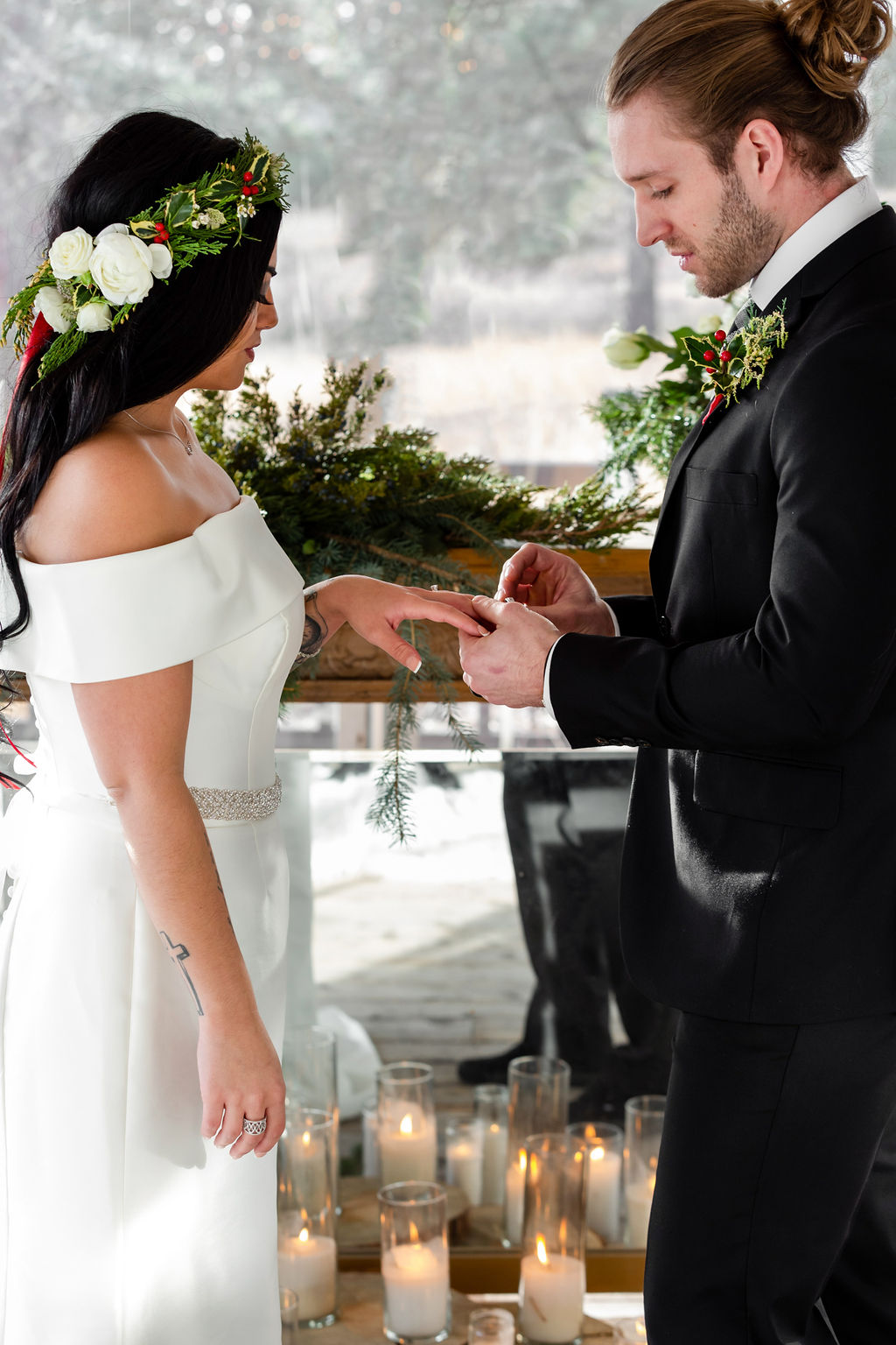 Wonderland Winter Wedding With A Sleigh at Black Hills Receptions, USA