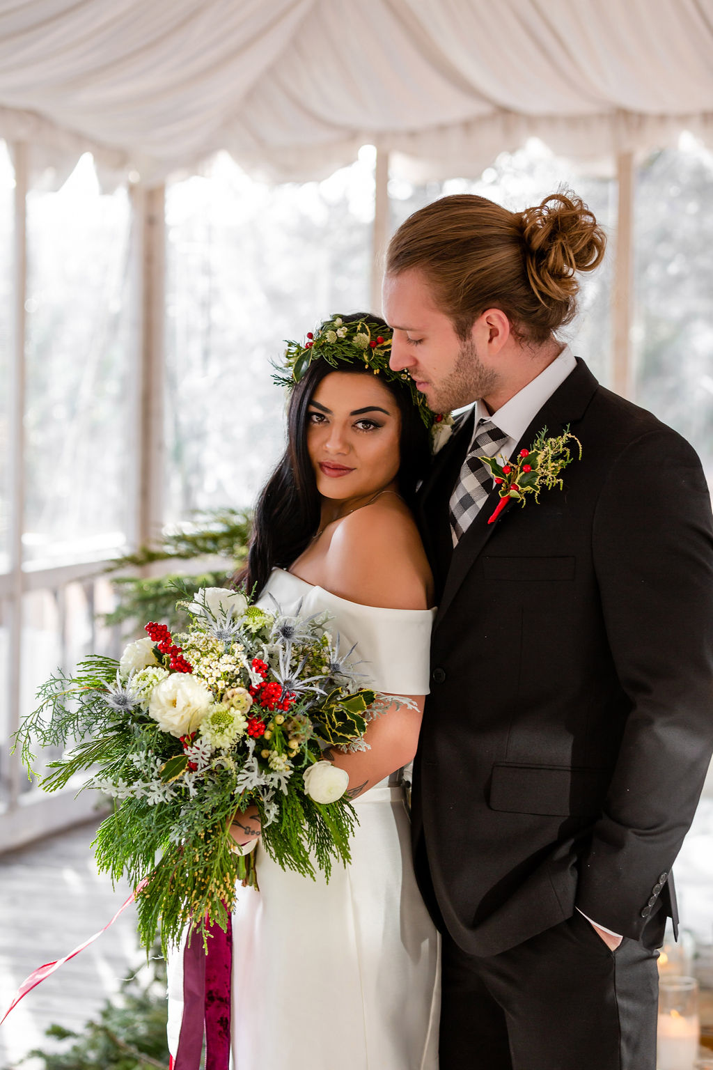 Wonderland Winter Wedding With A Sleigh at Black Hills Receptions, USA