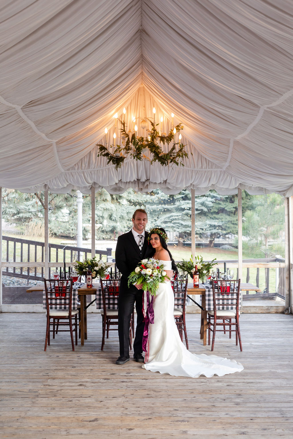 Wonderland Winter Wedding With A Sleigh at Black Hills Receptions, USA