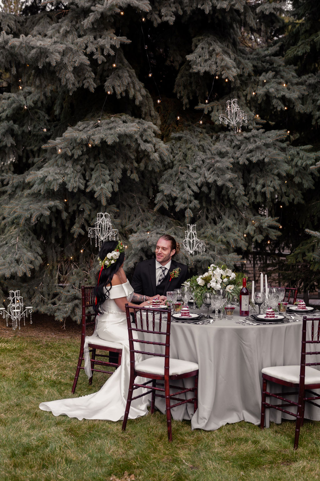 Wonderland Winter Wedding With A Sleigh at Black Hills Receptions, USA