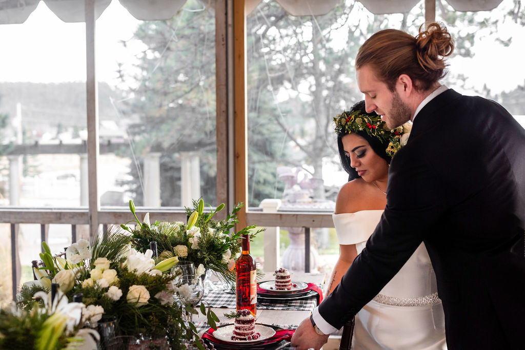 Wonderland Winter Wedding With A Sleigh at Black Hills Receptions, USA