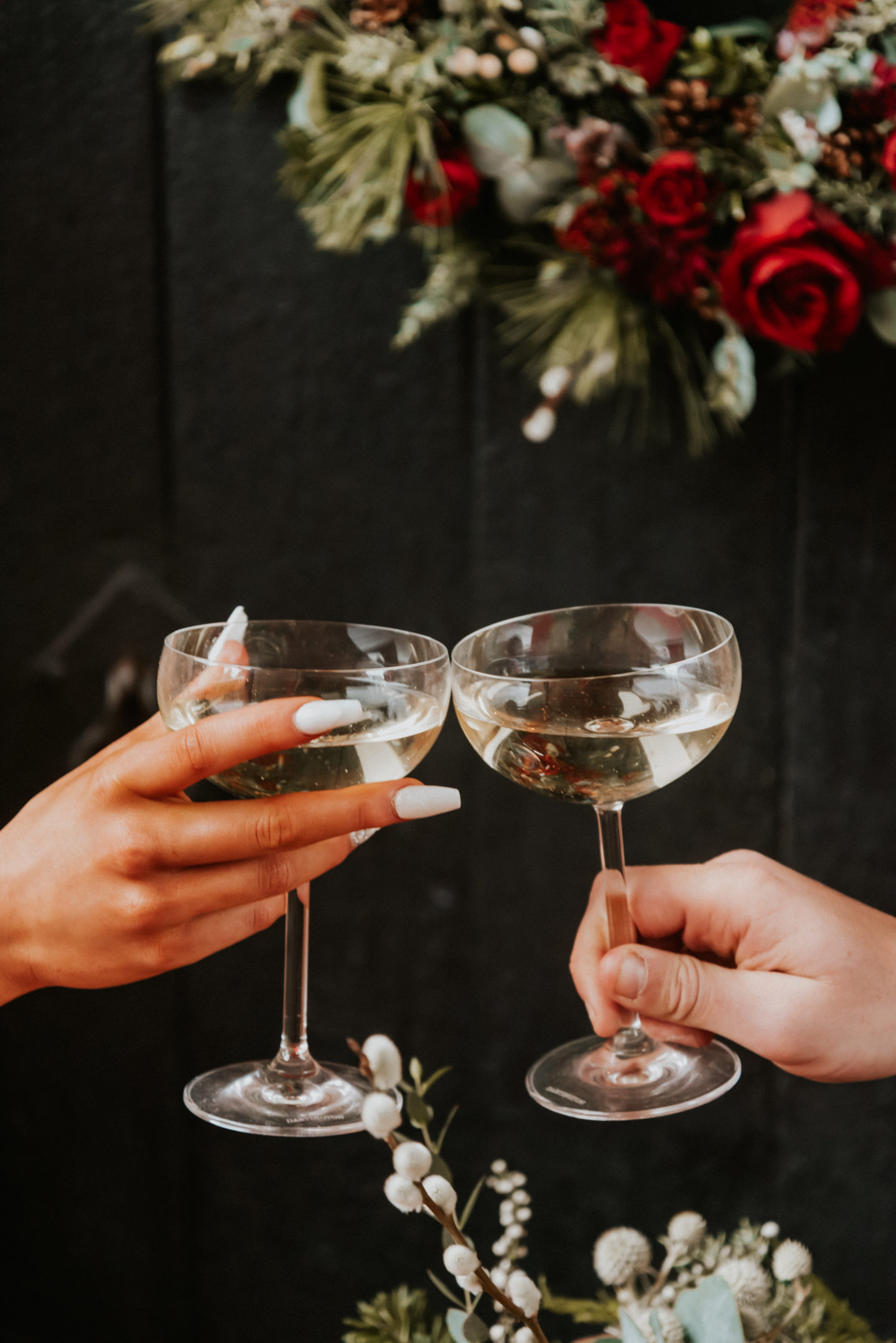 Elegant and Intimate Vintage Christmas Wedding At Gulliford Farm, Devon