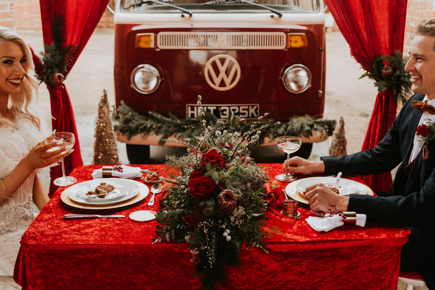 Elegant and Intimate Vintage Christmas Wedding At Gulliford Farm, Devon