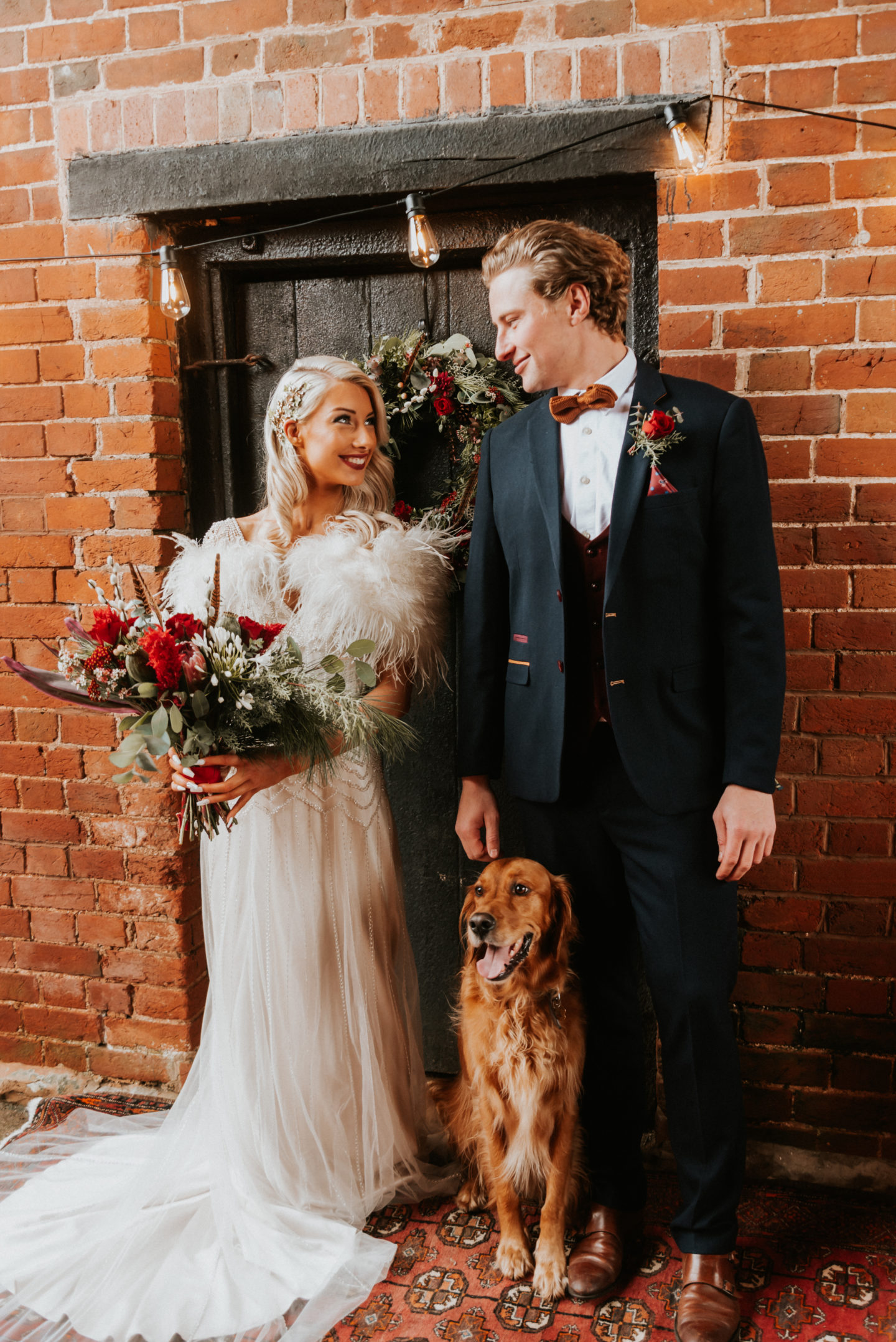 Elegant and Intimate Vintage Christmas Wedding At Gulliford Farm, Devon