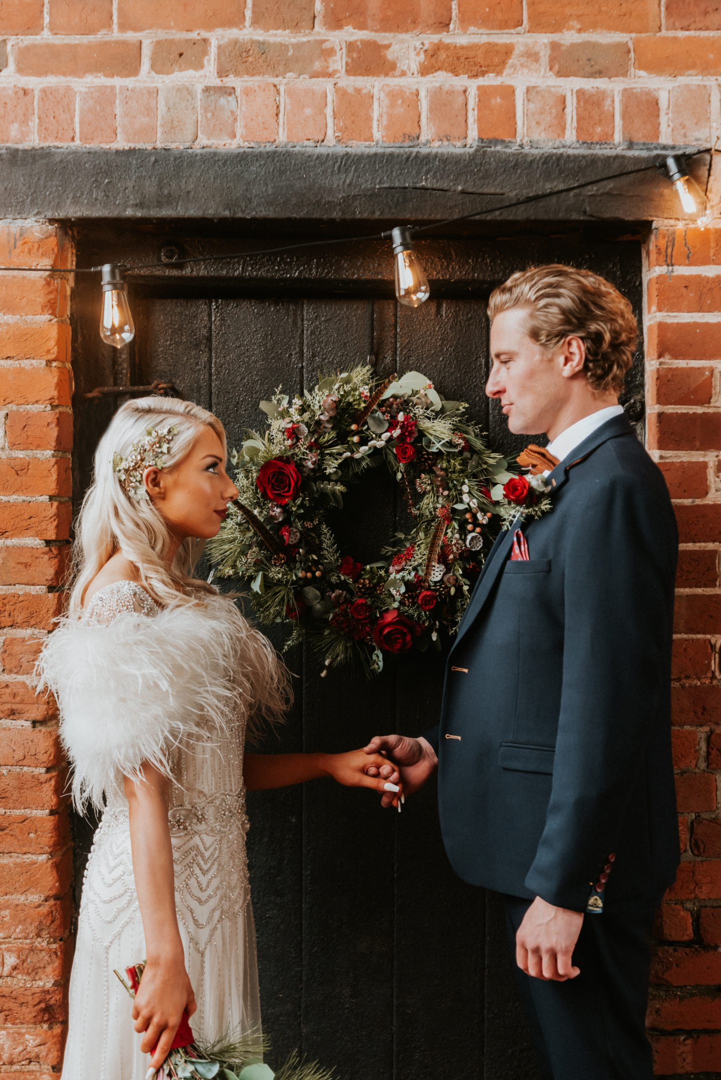 Elegant and Intimate Vintage Christmas Wedding At Gulliford Farm, Devon