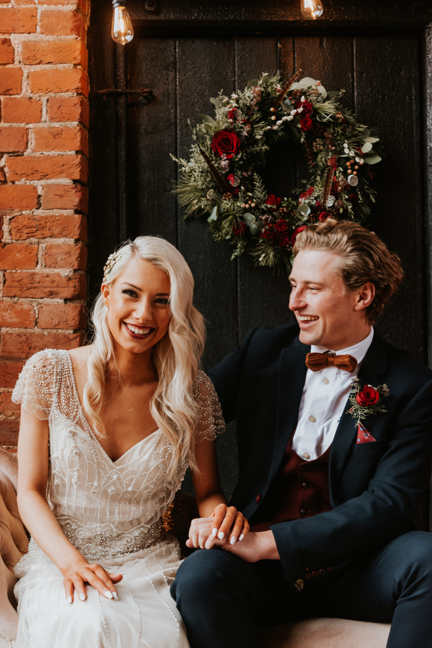 Elegant and Intimate Vintage Christmas Wedding At Gulliford Farm, Devon