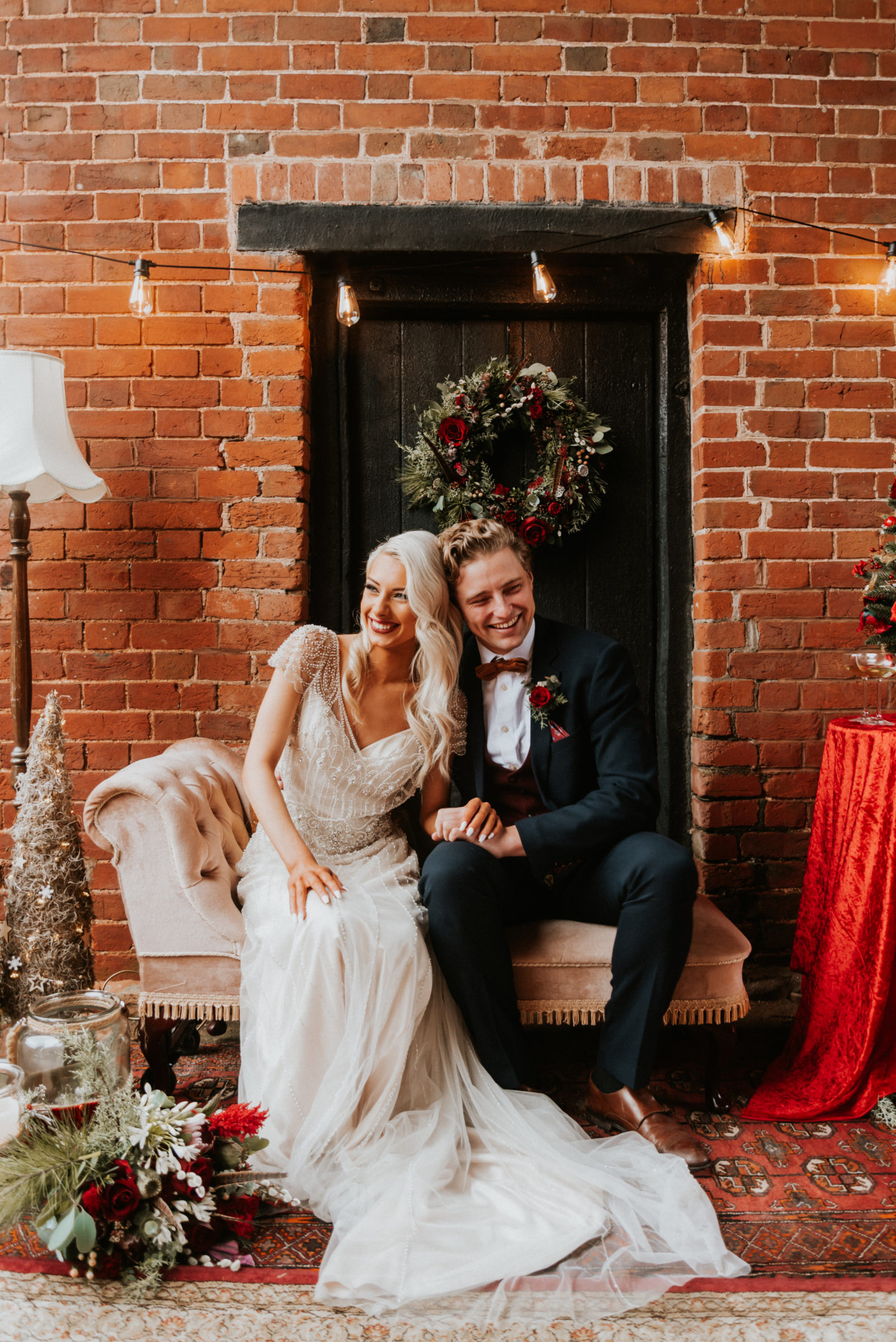 Elegant and Intimate Vintage Christmas Wedding At Gulliford Farm, Devon