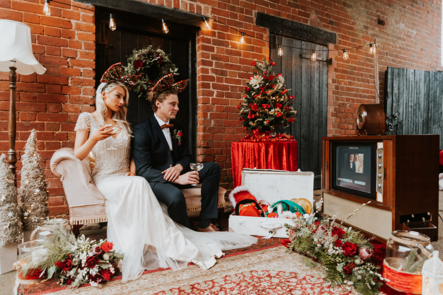 Elegant and Intimate Vintage Christmas Wedding At Gulliford Farm, Devon