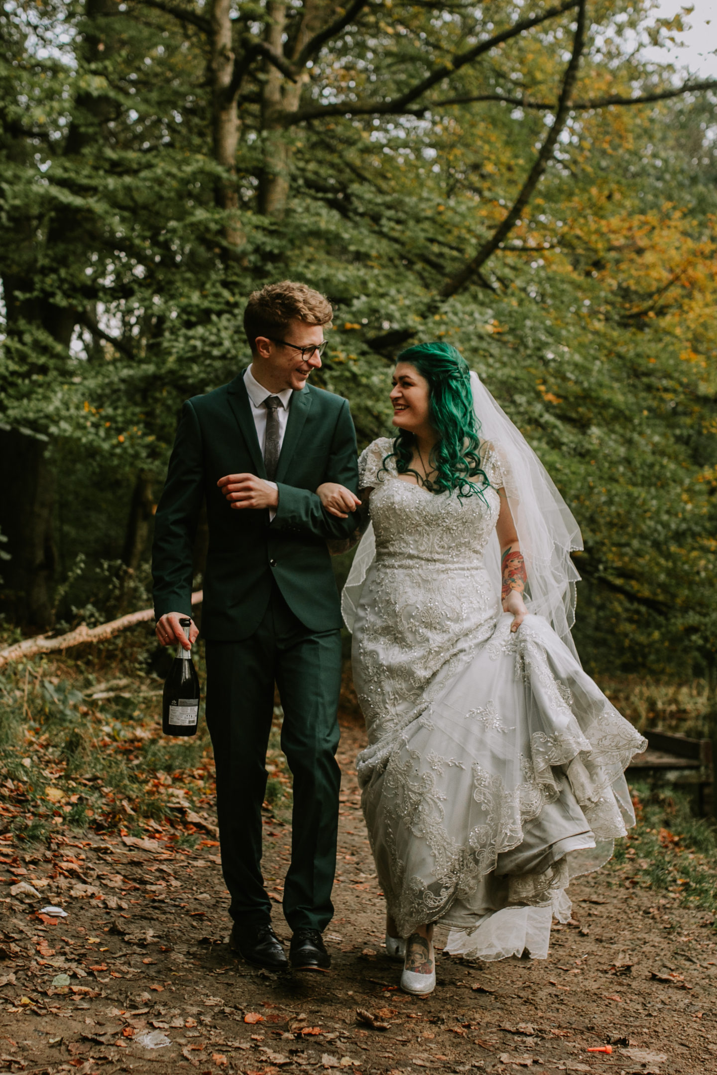 Intimate Vegan Wedding With Disney Vibes at Gledholt Woods, Yorkshire