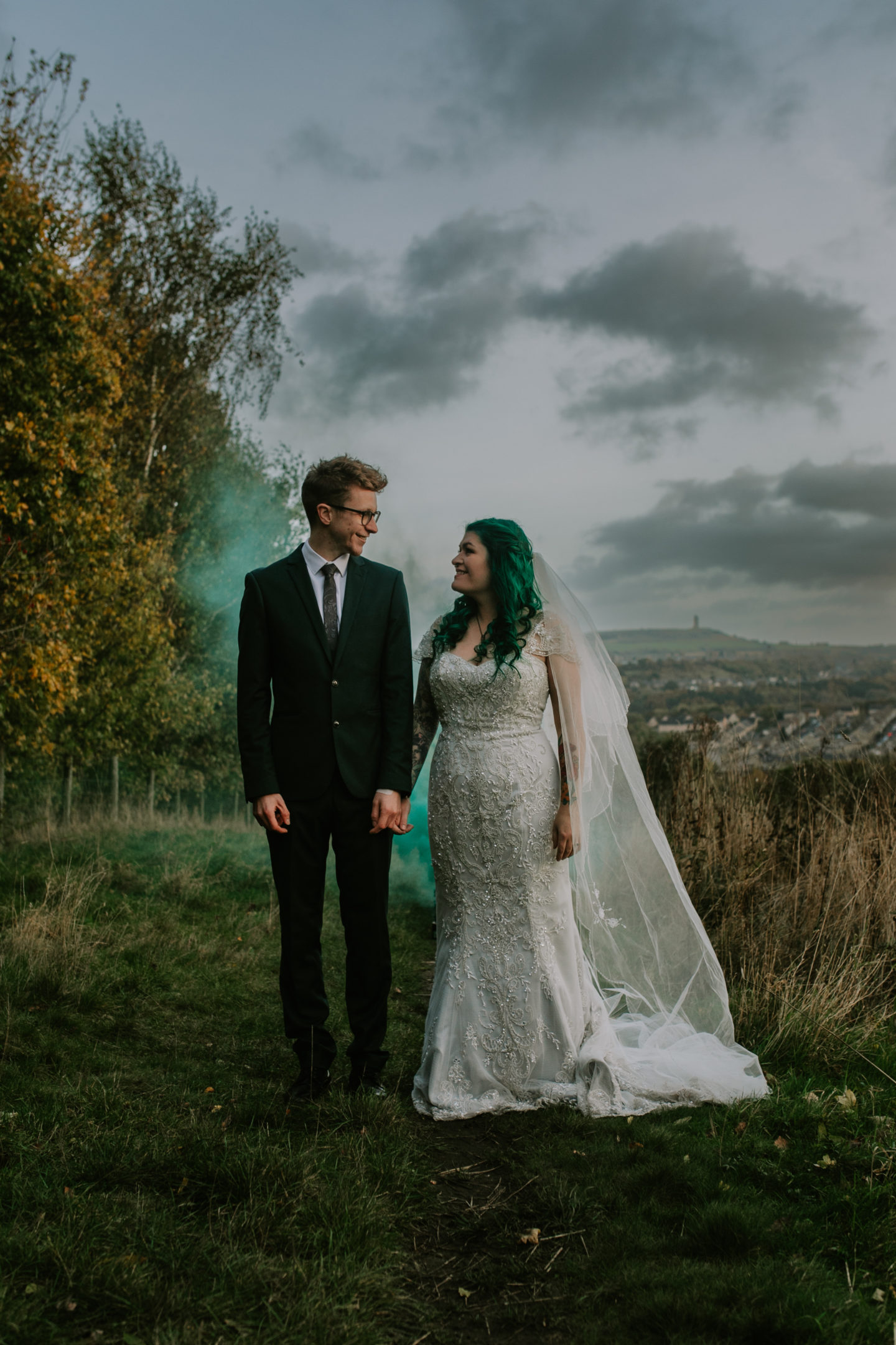 Intimate Vegan Wedding With Disney Vibes at Gledholt Woods, Yorkshire