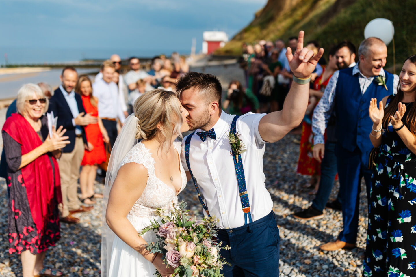 Intimate Beach Wedding at Sheringham Beach, Norfolk